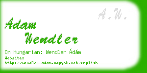 adam wendler business card